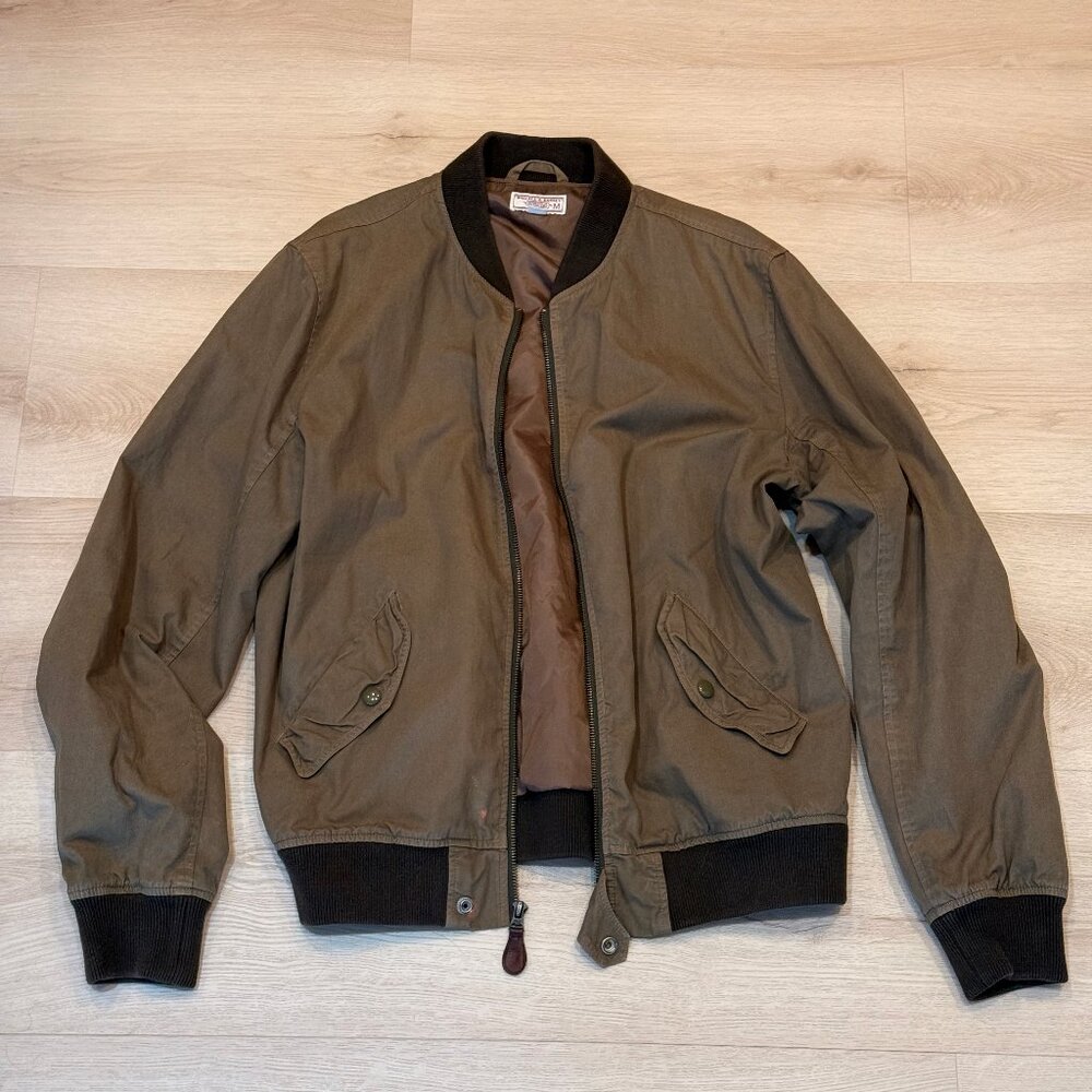 J Crew - Wallace and Barnes Bomber Jacket - M - Army Green